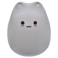 貓咪造型 漸層變色矽膠小夜燈, 呆萌貓, 1個