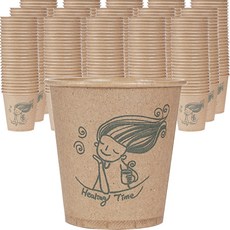 印花環保牛皮紙杯, 1組