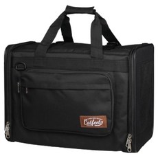 Catfeet 輕旅行寵物兩用後背包 適用於小型犬貓 手提後背變換自如 簡約設計, 黑色, 43 x 25 x 35cm, 1個