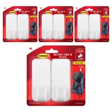 3M Command 無痕 3M 多用途掛鉤 特大 2入, 單一顏色, 4個