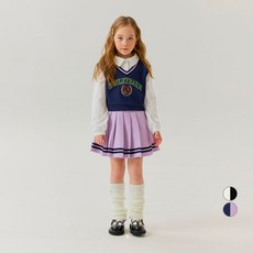 OWLEYBARN 女童學院風標誌百褶上下裝套組