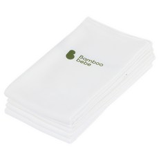 Bamboo Bebe 竹纖維經典方形布尿布 純淨白, 純淨(白色), 5個