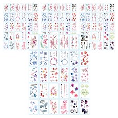 cinnamon girl 彩色紋身貼紙, D 水彩, 4套