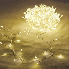 지네전구 줄전구 LED 줄조명 200구, 투명 + 웜화이트, 1개