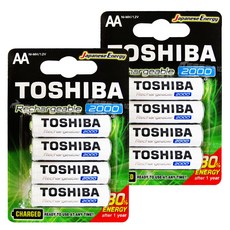 TOSHIBA 東芝 3號低自放電鎳氫充電電池 TNH-6GME, 4個裝, 2組