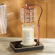 蠟燭百貨 Lucid 融蠟燈+專用蠟燭370g 套組, Lemon, 玫瑰金(黑色)