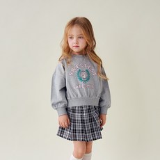 MARI N MORI 兒童甜美大學T + 格紋裙套裝