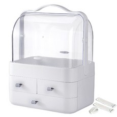 ALTTEURI Modern Cosmetics Organizer Cover 中灰色 + 3 個替換手柄顏色隨機, 1組