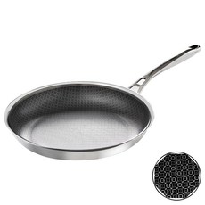 LIVENS IH爐適用3層304不鏽鋼單柄平底鍋, 1個, 28cm