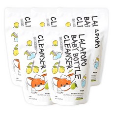 케이맘 랄라포포 유아용 젖병식기세정제 거품형 리필 쿨라임향, 400ml, 5개