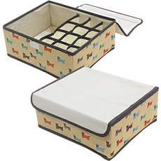 Pickypicks 2合1多功能壁櫥收納盒, 2個, 狗