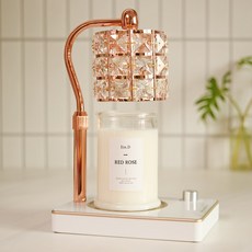 蠟燭百貨 Lucid 融蠟燈+專用蠟燭370g 套組, Red Rose, 玫瑰金(白色)