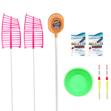 COMBI 冰魚冰釣竿 + 釣具 2人全套組, 混合色