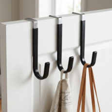 Slo& 門掛式圓形掛鉤 ONE SIZE, 6個, 黑色