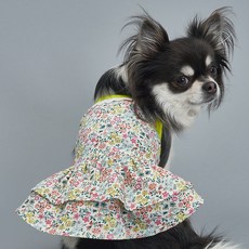 DOG-i 狗狗碎花吊帶洋裝, 綠色