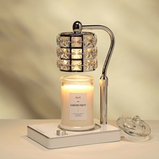 Candle Department Store Lucid 融蠟燈+專用蠟燭370g 套組, 花園派對, 銀色(白色)