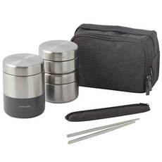 LocknLock 樂扣樂扣 不鏽鋼保溫便當袋組 450ml, 1套, 混合色