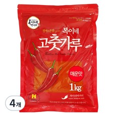 복이네먹거리 중국산 고운 고춧가루 매운맛 떡볶이 소스용 일반, 1kg, 4개