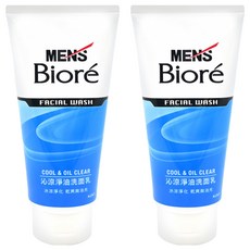 MEN's Biore 男性專用沁涼淨油洗面乳 乾爽無油光, 100g, 2件