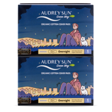 AUDREY SUN 優質夜用護翼衛生棉, 6件, 2包