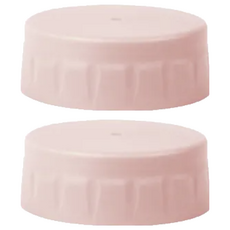 PUKU 藍色企鵝 飽飽歐蕾PPSU寬口奶瓶儲存蓋, 2個, 耐熱100℃, 聚丙烯材質, 霧粉色, 1組