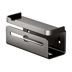 花屋 壁掛紙巾架 加長旗艦款, 黑色, 壁掛設計節省空間，頂部置物平台方便收納, 1個