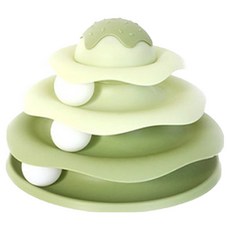 Cat' S Dream 貓咪甜蜜4層滾球盤玩具, 綠色, 1個