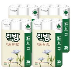 Living SOFT TISSUE 3層環保微笑捲筒衛生紙 22m, 4個, 30入