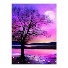 Daysoy 神秘幻想 DIY 鑽石畫套組 20 x 30 cm, 06 夜晚, 1套