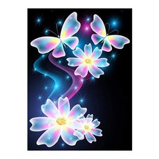 Daysoy 神秘幻想 DIY 鑽石畫套組 20 x 30 cm, 04 花開, 1套