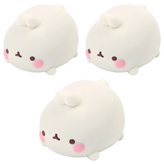 MOLANG 萌浪兔 白色麻糬軟軟公仔, 3個