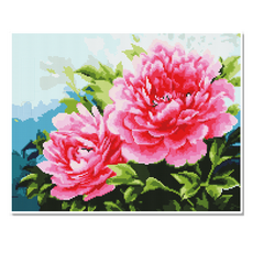 Momofix Painting 帆布框鑽石畫 40 x 50 cm, 富貴花牡丹(DI12), 1個