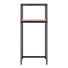 스피드랙 V2 세탁기선반 2단 800 x 400 x 2100 mm, 블랙