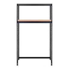 스피드랙 V2 세탁기선반 2단 1200 x 400 x 2100 mm, 블랙