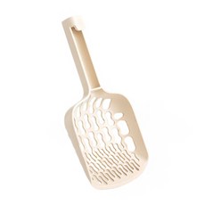 DOG CAT STAR 汪喵星球 專利8字快篩貓砂鏟, 大鏟面設計, 好篩好過濾, 273 x 130 x 57mm, 奶茶杏, 1個