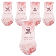 KOBAYASHI 小林製藥 消臭元 浴廁除臭劑，持久消臭，幸福香氛, 仙女玫瑰, 400ml, 5瓶