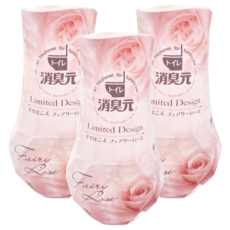 KOBAYASHI 小林製藥 消臭元 浴廁除臭劑，持久消臭，幸福香氛, 仙女玫瑰, 400ml, 3瓶
