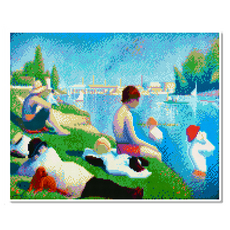 Momofix Painting 帆布框鑽石畫 40 x 50 cm, 秀拉 阿尼埃爾的浴場(DH05), 1個