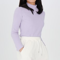 모이르벨라 여성용 소프트 골지 반폴라 기모티셔츠