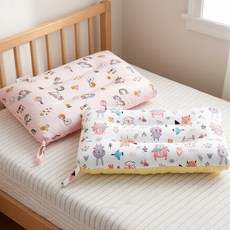 100%純棉可水洗兒童枕頭, 彩虹飛馬 + 好朋友-米色