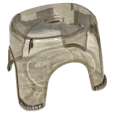 德利生活 壓克力板凳 小椅子 一般款 30 x 25 x 21cm 透明灰, 灰色, 1個