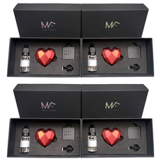 엠퓨처 차량용 하트 방향제 매트 레드 2p + 오일 15ml x 2p + 3cm 클립 2p + 오일솜 2p, 오일(블랙베리베이), 2세트