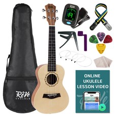 레브악기 우쿨렐레 RU5CS + 구성품 12종 세트, 콘서트, 1개
