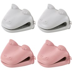 Livingchago矽膠鱷魚廚房烤箱手套, 隨機發貨, 4個