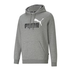 푸마 남성용 ESS+ 2 COL 빅 로고 후드티셔츠 FL