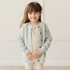 Jamie Kay 女童款Francoise開襟衫 海洋噴霧