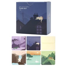 핑크풋 헤이 카드 5종 x 5p + 봉투 25p 세트 10000, 네이비, 1개