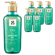 려 청아 딥클렌징 쿨링 샴푸, 550ml, 6개