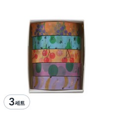 꼬까 手帳裝飾紙膠帶 5入, 3套, 08