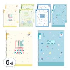 PENPIA 1 000 小學線圈筆記本 1-2年級數學 共用 10入, 隨機出貨, 6個